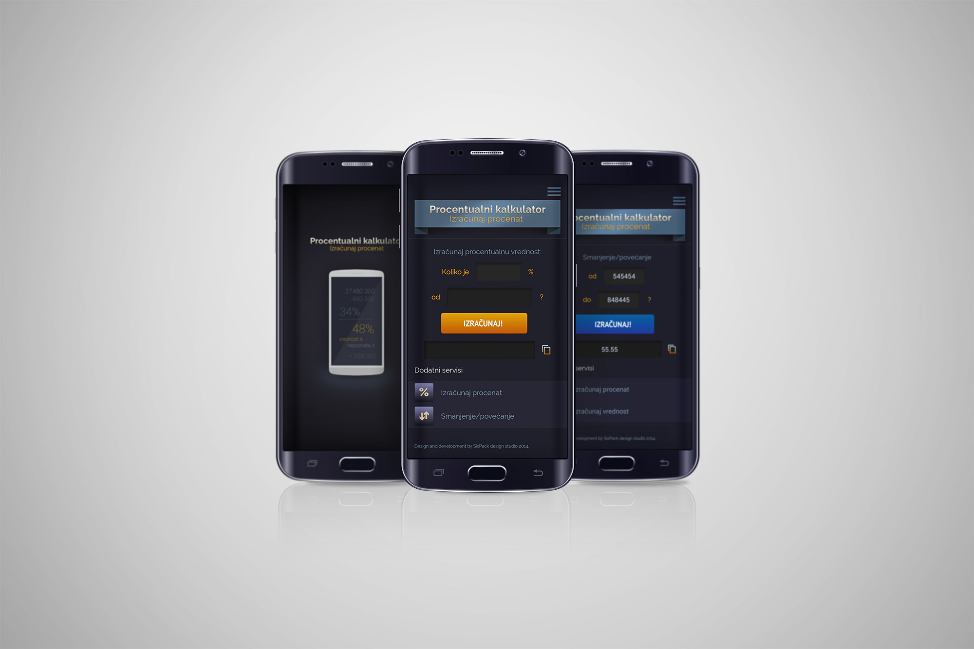 Procentualni-calculator-Izracunaj procenat izrada mobilne aplikacije